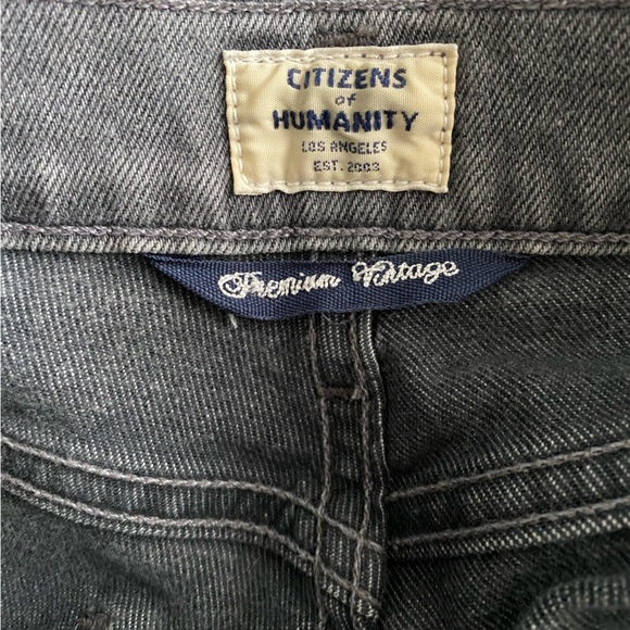 Citizens of Humanity Olivia Crop High Rise Slim Straight Silvermist 27 - Picture 3 of 5